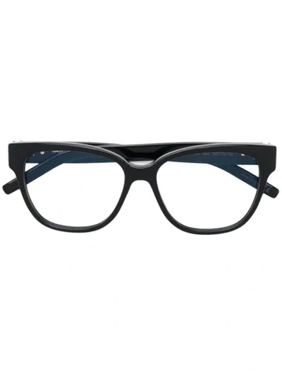 Saint Laurent Oval Shaped Glasses In Black