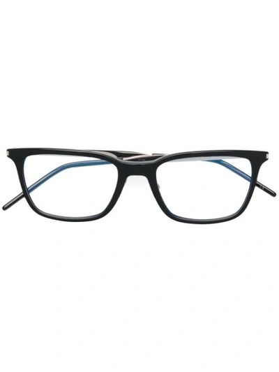 Saint Laurent Rectangular Shaped Glasses In Black