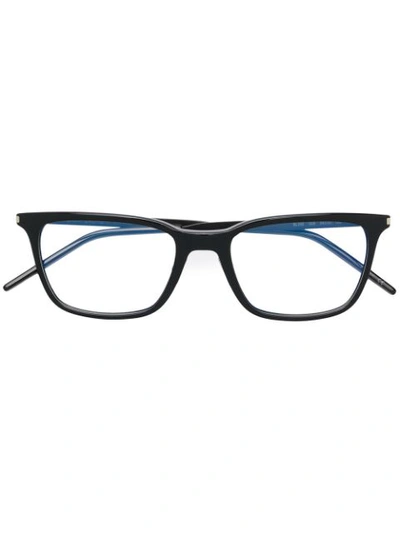 Saint Laurent Rectangular Shaped Glasses In Black
