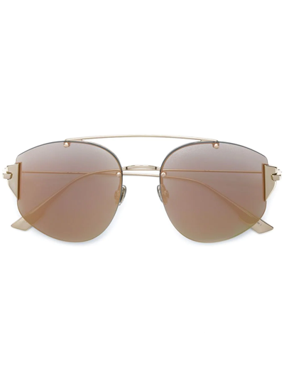 Dior Stronger Sunglasses In Blue,gold Tone,pink,rose Gold Tone