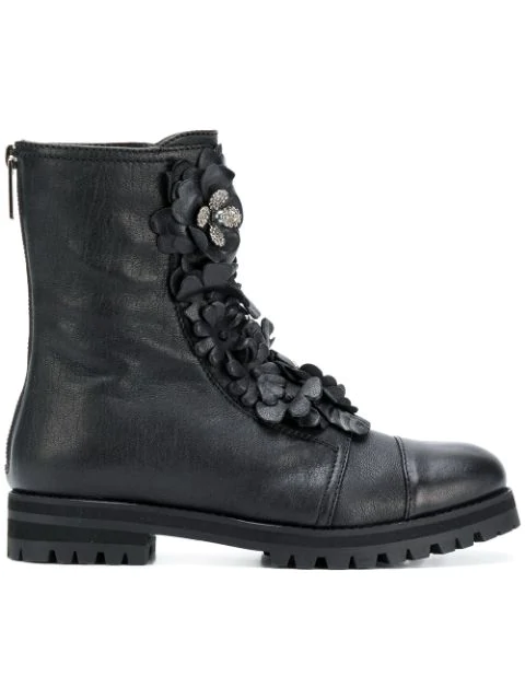 soft leather combat boots