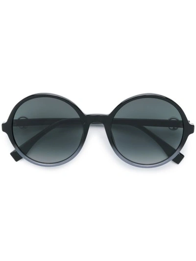 Fendi Round Tinted Sunglasses In Black