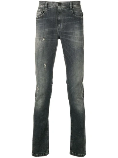 Bikkembergs Distressed Slim Jeans - Grey