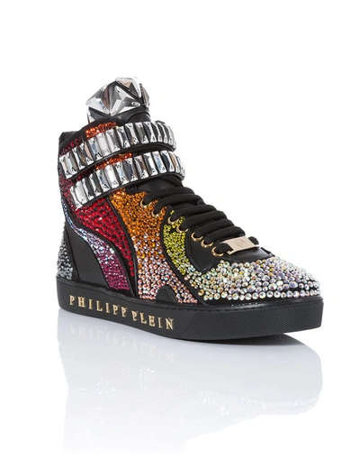 Philipp Plein High Sneakers "meteor Star" In Black / Gold | ModeSens