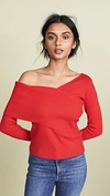 Line & Dot Sylvie Sweater In Red