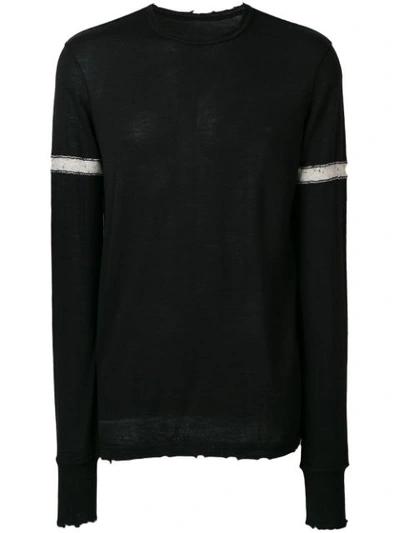 Ziggy Chen Distressed Cashmere Sweater In Black