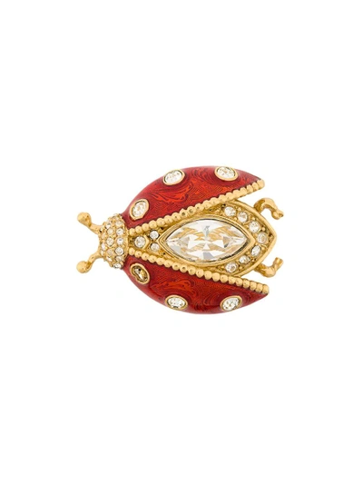 Dior Christian Vintage Ladybug Brooch - Gold | ModeSens