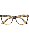 Gucci Crystal-embellished Square-frame Glasses In Yellow