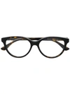 Gucci Tortoiseshell-effect Square Glasses In Brown