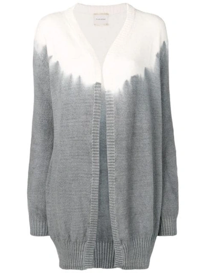 Fine Edge Tie-dye Effect Cardigan In White