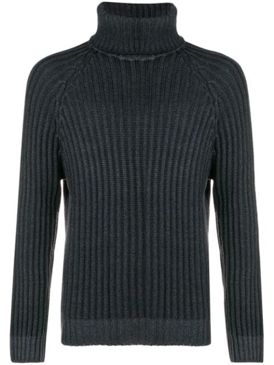 Jeckerson Turtleneck Ribbed Jumper - Grey