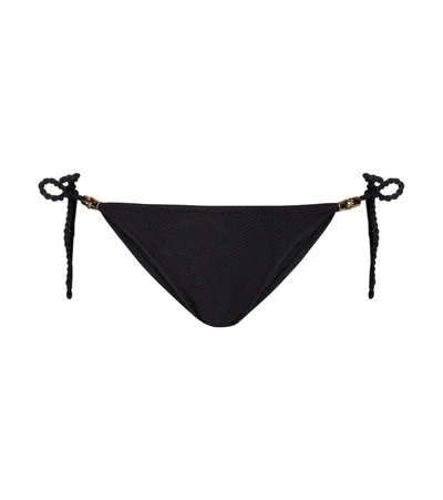 Heidi Klein Core Textured Bikini Briefs In Black