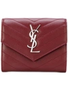 Saint Laurent Tri-fold Compact Wallet - Red