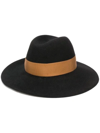 Borsalino Ribbon Hat In Black