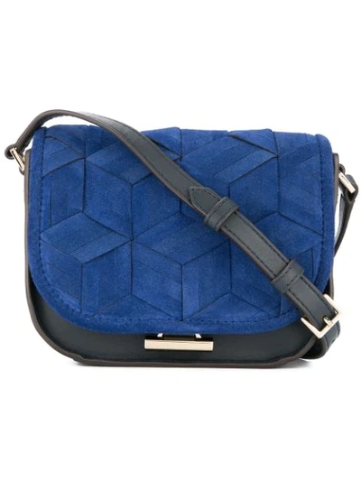 Welden Geometric Cut Crossbody Bag In Blue