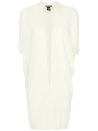 Sofia Cashmere Cashmere Short Sleeves Cardi-coat - White