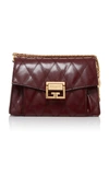Givenchy Gv3 Small Quilted Leather Bag In Purple
