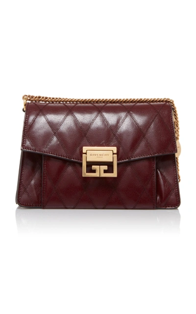 Givenchy Gv3 Small Quilted Leather Bag In Purple