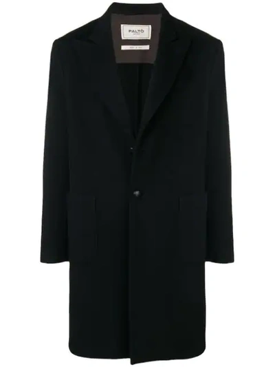 Paltò Tailored Single Breasted Coat In Black