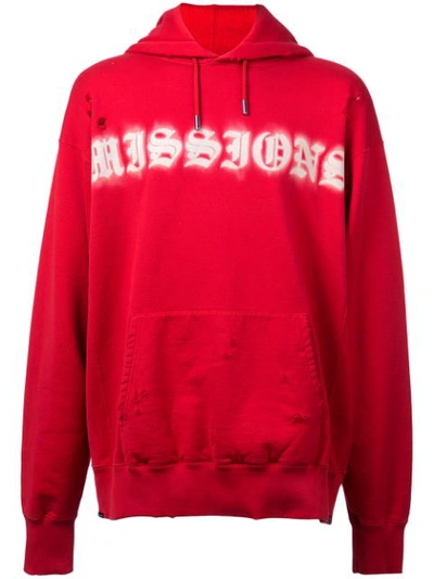 Mastermind Japan Graphic Print Hooded Sweatshirt In Red