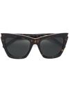 Saint Laurent Oversized Tinted Sunglasses In Brown