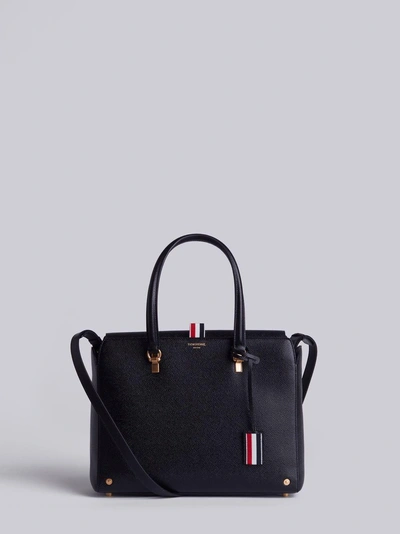 Thom Browne Mrs. Thom Pebbled Leather Tote Bag In Black