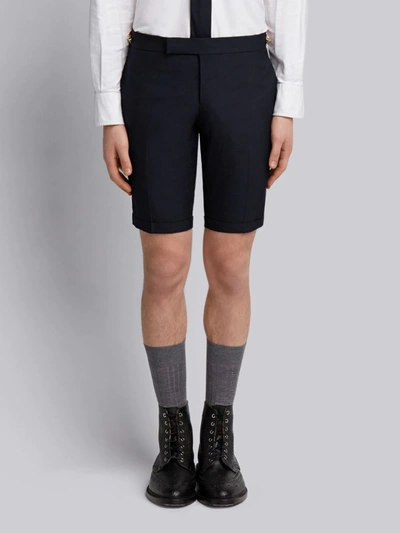 Thom Browne Low Rise Skinny Short With Red, White And Blue Selvedge Back Leg Placement In School Uni