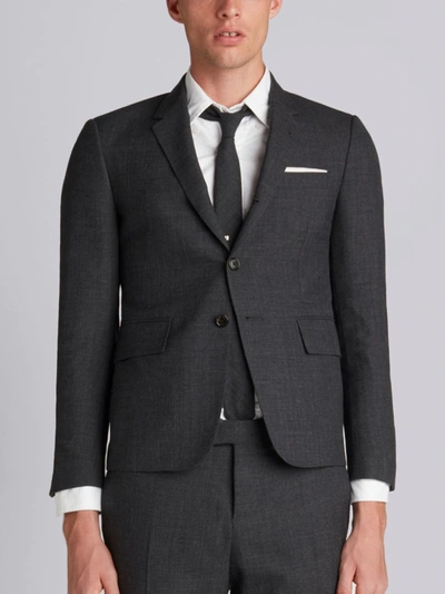 Thom Browne Dark Grey 2-ply Fresco High Armhole Suit