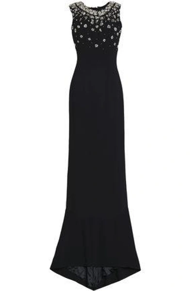 Dolce & Gabbana Woman Embellished Crepe Gown Black