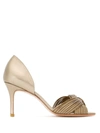 Sarah Chofakian Colagem Peep Toe Pumps In Gold