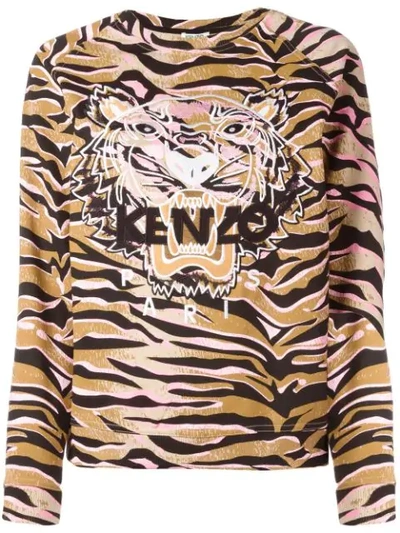 Kenzo 'tiger' Sweatshirt In Brown