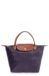 Longchamp 'mini Le Pliage' Handbag In Bilberry