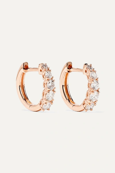 Anita Ko Huggies 18-karat Rose Gold Diamond Earrings