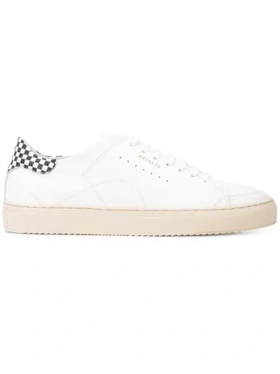 Axel Arigato Clean 90 Checkered Heel Sneakers In White