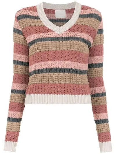 Framed Nkit Knitted Top In Multicolour