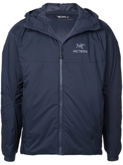 Arc'teryx Logo Rain Jacket In Blue