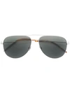 Saint Laurent Classic 11 Aviator Sunglasses In Metallic