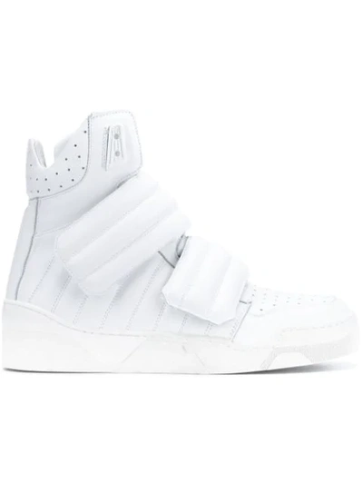 Les Hommes Padded Hi-top Sneakers - White