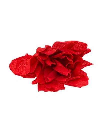 Erika Cavallini Flower Brooch - Red