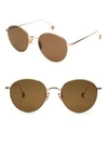 Ahlem Women's Place De La Madeleine 53mm Round Sunglasses In Champagne Brown