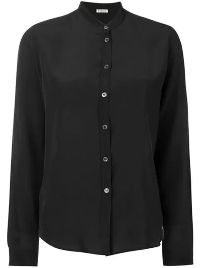 Barena Venezia Mandarin Collar Shirt In Black