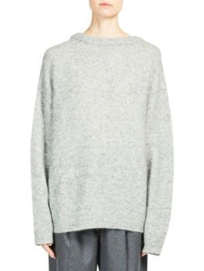 Acne Studios Boatneck Longline Sweater In Grey