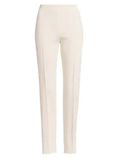 Akris Women's Melissa Stretch-silk Crepe Pants In Off White