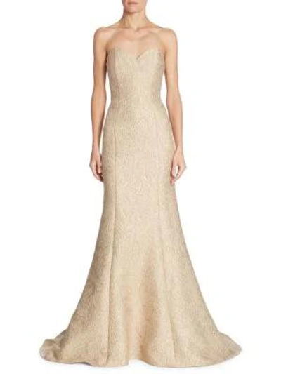 Alberto Makali Bustier Mermaid Dress In Taupe