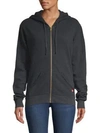 Aviator Nation Bolt Zip Cotton Hoodie In Charcoal