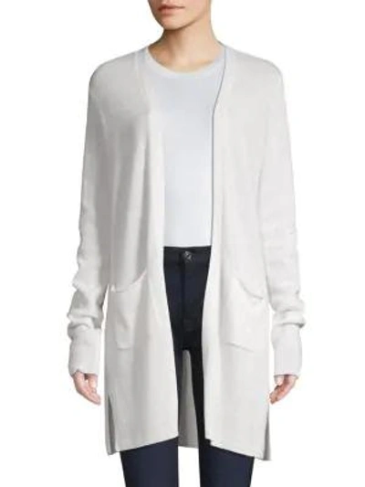 Atm Anthony Thomas Melillo Open Front Cashmere Cardigan In Chalk