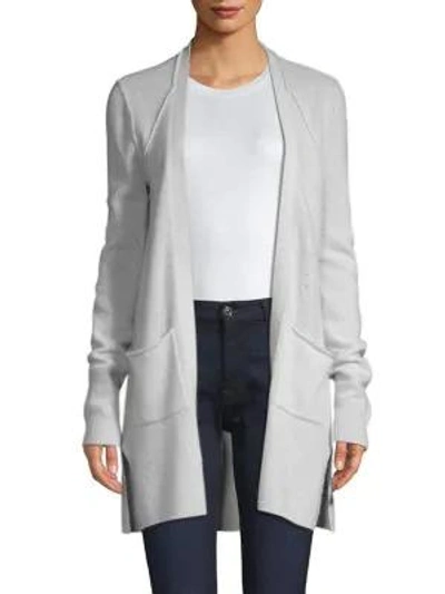 Atm Anthony Thomas Melillo Open Front Cashmere Cardigan In Heather Grey