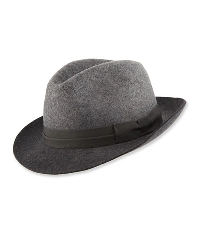 Paul Smith Men's Degrade Wool Fedora Hat In Black