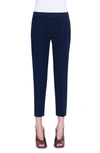 Akris Punto Frankie Straight-leg Cotton-stretch Cropped Pants In Navy