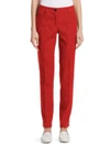 Akris Elasticized Cuffed Trousers In Red